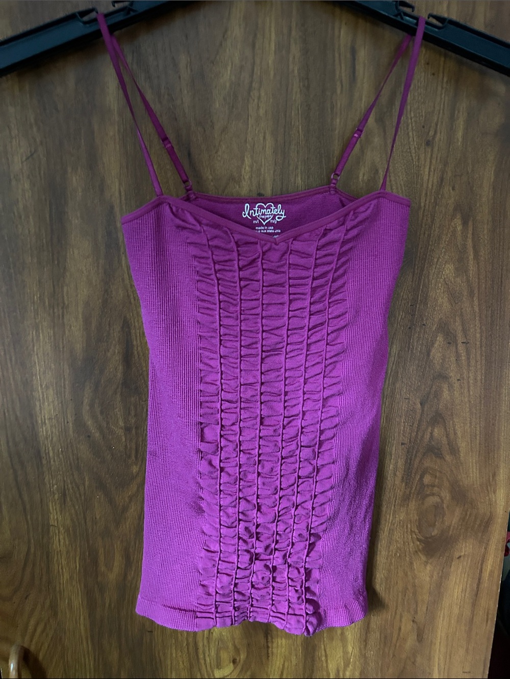 Free People Raspberry Ruched Knit Cami